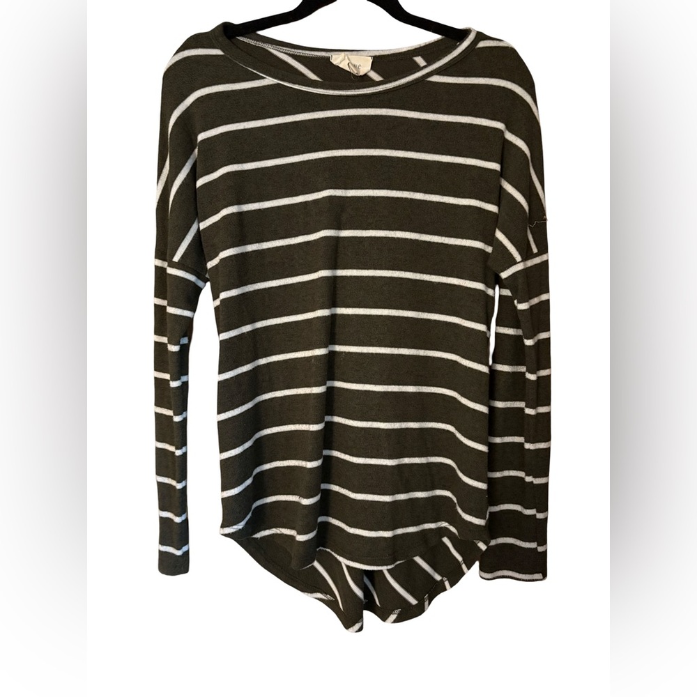 Striped Green Women's Top
